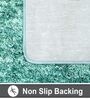 Aqua Microfibre 16x24 Inches Fluffy Bath Mat Set Of 2