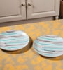 Aqua Mist Ceramic Plates Sets of 2 dinnerware Sets Plates