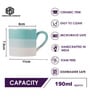 Aqua Mist Coffee Cup Set of 4(190 ML Each) Microwave Safe Coffee Mugs.