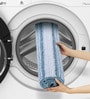 Aqua Polyester 24X16 Inches Anti-Skid  Bath Mat