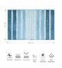 Aqua Polyester 24X16 Inches Anti-Skid  Bath Mat