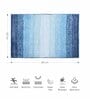 Aqua Polyester 24X16 Inches Anti-Skid  Bath Mat