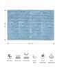 Aqua Polyester 24X16 Inches Anti-Skid  Bath Mat