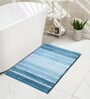 Aqua Polyester 24X16 Inches Anti-Skid  Bath Mat