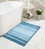 Aqua Polyester 32X20 Inches Anti-Skid  Bath Mat