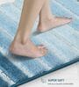 Aqua Polyester 32X20 Inches Anti-Skid  Bath Mat