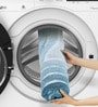 Aqua Polyester 32X20 Inches Anti-Skid  Bath Mat