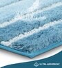Aqua Polyester 32X20 Inches Anti-Skid  Bath Mat