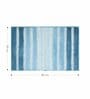 Aqua Polyester 32X20 Inches Anti-Skid  Bath Mat
