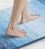 Aqua Polyester 32X20 Inches Anti-Skid  Bath Mat