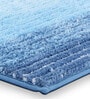 Aqua Polyester 32X20 Inches Anti-Skid  Bath Mat