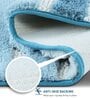 Aqua Polyester 32X20 Inches Anti-Skid  Bath Mat