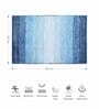 Aqua Polyester 32X20 Inches Anti-Skid  Bath Mat