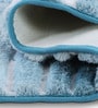 Aqua Polyester 32X20 Inches Anti-Skid  Bath Mat