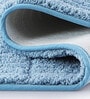 Aqua Polyester 32X20 Inches Anti-Skid  Bath Mat