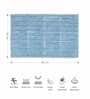 Aqua Polyester 32X20 Inches Anti-Skid  Bath Mat