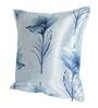 Aqua Floral Polyester Blend 24 x 24 Inches Cushion Covers (Set of 2)
