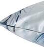 Aqua Floral Polyester Blend 24 x 24 Inches Cushion Covers (Set of 2)