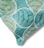 Aqua Polyester Floral 16x16 inches Cushion Cover