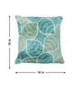 Aqua Polyester Floral 16x16 inches Cushion Covers Set of 3