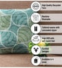 Aqua Polyester Floral 18x18 inches Cushion Covers Set of 3