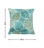 Aqua Polyester Floral 20x20 inches Cushion Covers Set of 3