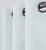 Aqua Polyester Solid 9ft Blackout Eyelet Door Curtain (1 Pc)