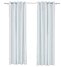 White Polyester Solid 9ft Blackout Eyelet Door Curtain (2 Pc)