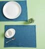 Premium (12x18) Aqua Blue Jute (Set of 2) Placemat