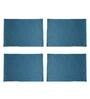Premium (12x18) Aqua Blue Jute (Set of 2) Placemat