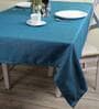 Premium (90x50) Aqua Blue Jute Table Cloth