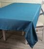 Premium (90x50) Aqua Blue Jute Table Cloth