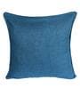 Aqua Solid Jute 18 x 18 Inches Cushion Covers (Set of 2)