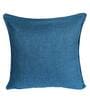 Aqua Solid Jute 24 x 24 Inches Cushion Covers (Set of 2)