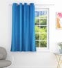 Aqua Premium Jute Solid 5ft Light Filtering Eyelet Window Curtain (1 Pc)