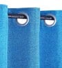 Aqua Premium Jute Solid 8ft Light Filtering Eyelet Longdoor Curtain (1 Pc)