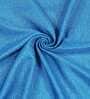 Blue Solid Jute 7 Ft Light Filtering Eyelet Door Curtains (Set of 2)