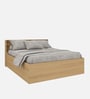 Aqua Queen Size Bed In French Oak Finish With Box Storage