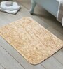 Aqua Solid Polyester 24x16 Inches AntiSkid Bath Mat