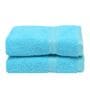 Blue Solid 500 GSM Cotton Hand Towels (Set of 2)