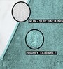 Aqua Solid Microfiber 4 X 6 Feet Tufted Carpet