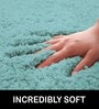 Aqua Solid Microfiber 4 X 6 Feet Tufted Carpet