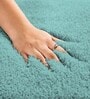 Aqua Solid Microfiber 4 X 6 Feet Tufted Carpet