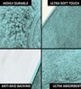 Aqua Solid Microfiber 6 X 7 Feet Tufted Carpet
