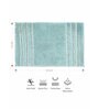 Aqua Stripe Polyester 24x16 Inches Max Absorbant Bath Mat