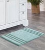 Aqua Stripe Polyester 24x16 Inches Max Absorbant Bath Mat