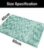 Aqua Solid Polyester 24x16 Inches Super Soft Bath Mat