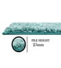 Aqua Solid Polyester 36x24 Inches Super Soft Bath Mat