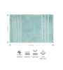 Aqua Stripe Polyester 24x16 Inches Max Absorbant Bath Mat