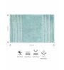 Aqua Stripe Polyester 24x16 Inches Max Absorbant Bath Mat